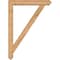Ekena Millwork Traditional Arts and Crafts Smooth Bracket w/ Offset Brace, Western Red Cedar, 5 1/2"W x 32"D x 44"H BKT0604X32X44TRA03SWR - alternate 3